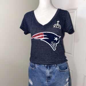 New England Patriots - Edelman Women’s Blue T-Shirt Size Medium (with flaws)